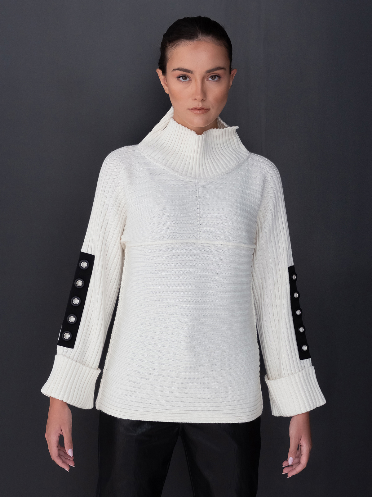 Pier antonio gaspari | White turtleneck sweater - Sotris Stores
