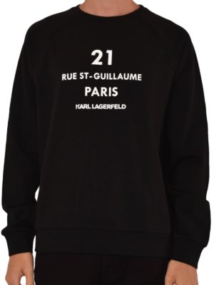 Karl Lagerfeld | White 21 rue st-Guillaume logo crewneck sweatshirt