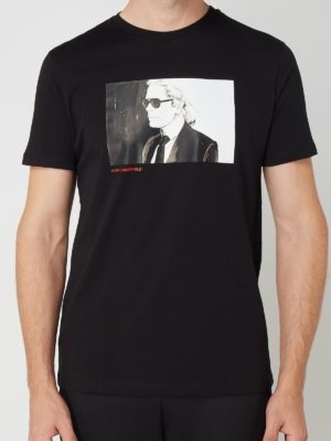 Karl Lagerfeld | Portrait print crewneck t-shirt
