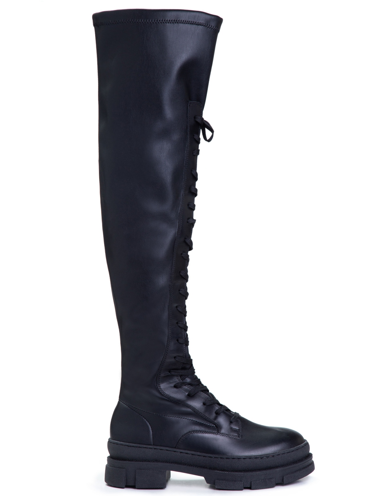Makris | Lace up over the knee boots