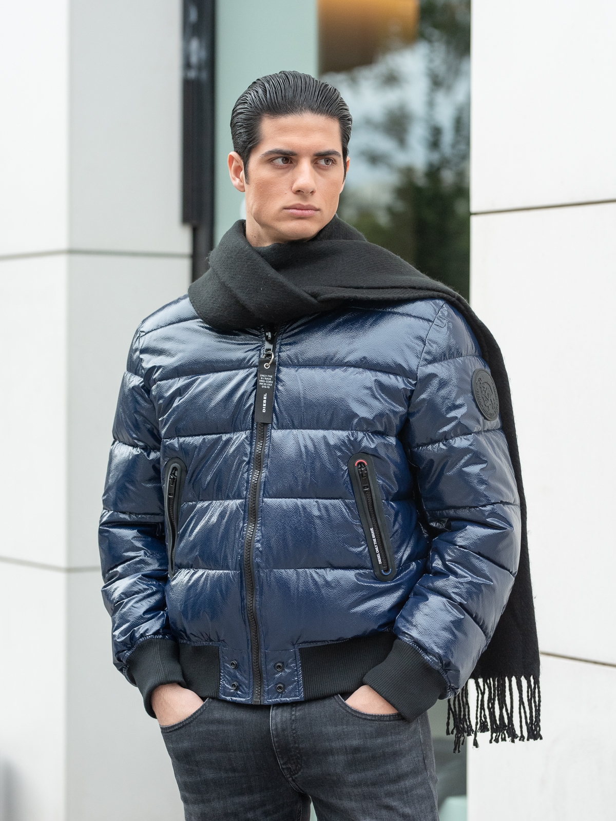 Diesel | Quilted puffer bomber jacket