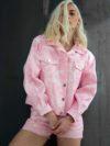 Ice Play | Crop tie-dye denim jacket
