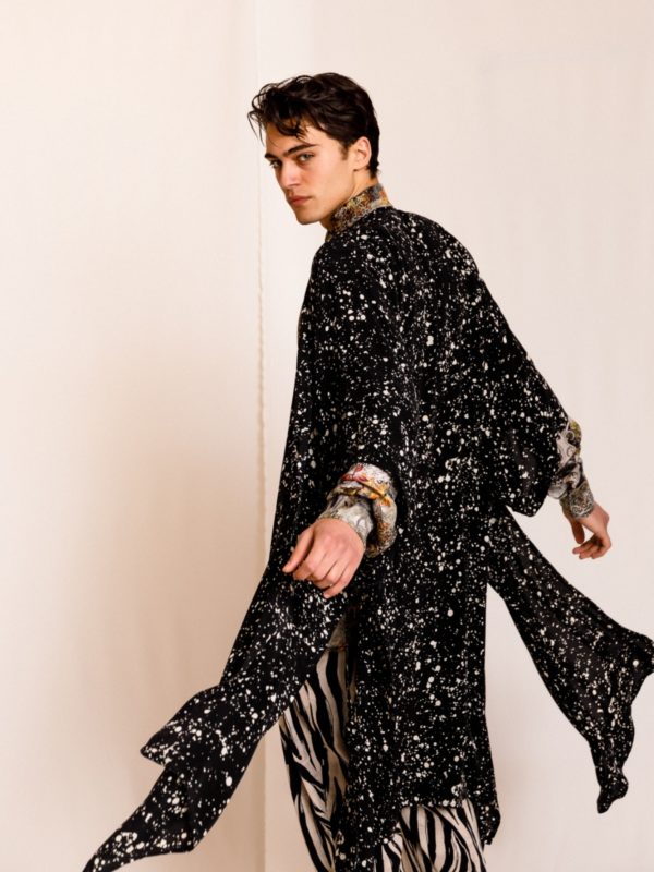 Dante | Long printed kimono robe