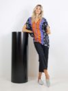 Pier Antonio Gaspari | Floral print wide blouse with shoulder drawstring - Image 2