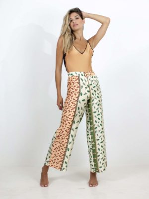 Sotris collection | Leaf printed trousers