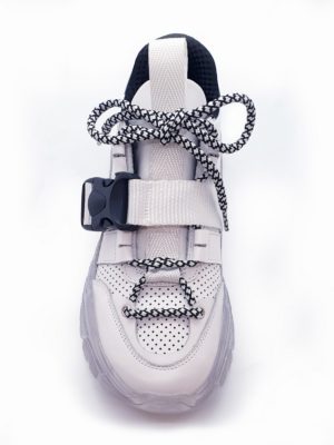 Makris | Transparent sole buckle sneakers