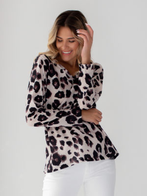 Sotris collection | Long sleeve leopard t-shirt