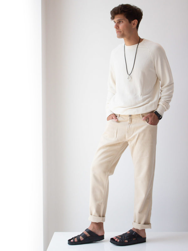Crossley | Beige five-pocket jeans