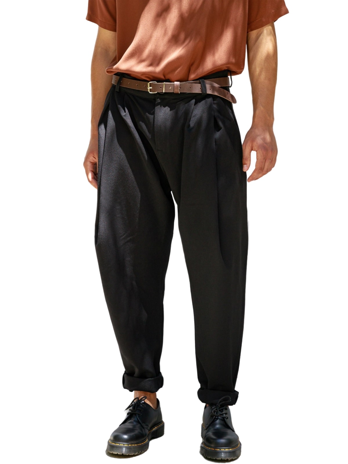 Dante Men | Pleated carrot-fit trousers
