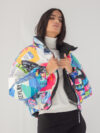 Ice Play | Patchwork print puffer jacket