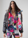 Ice Play | Patchwork print puffer jacket - Image 4