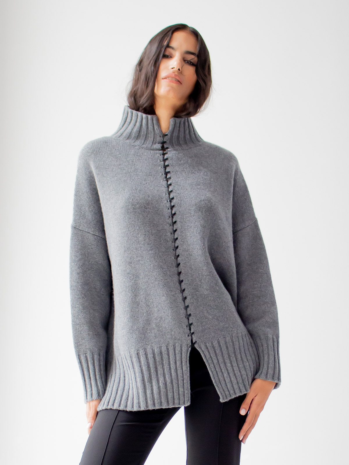 Pier Antonio Gaspari | Whipstitch mock neck sweater
