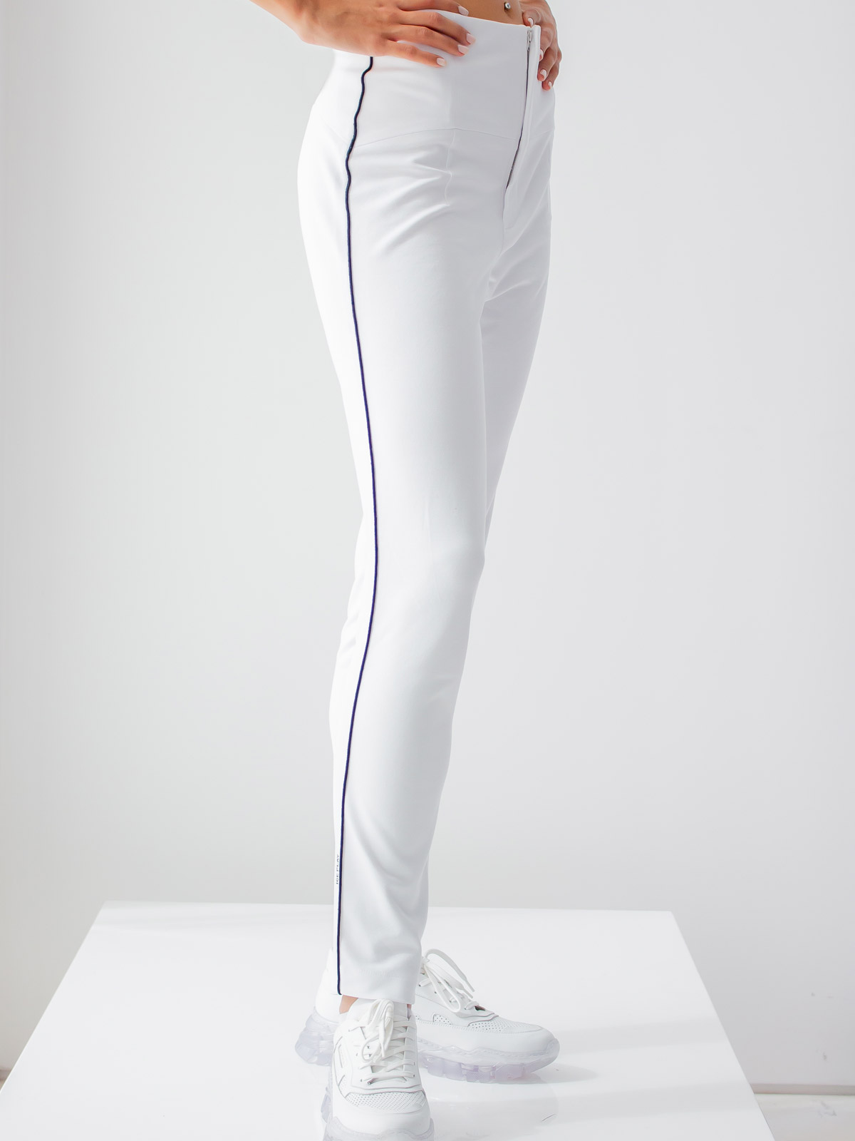 Ice Play | Contrast binding trousers