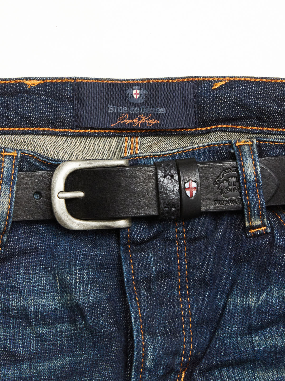 Blue de genes | Slim leather belt