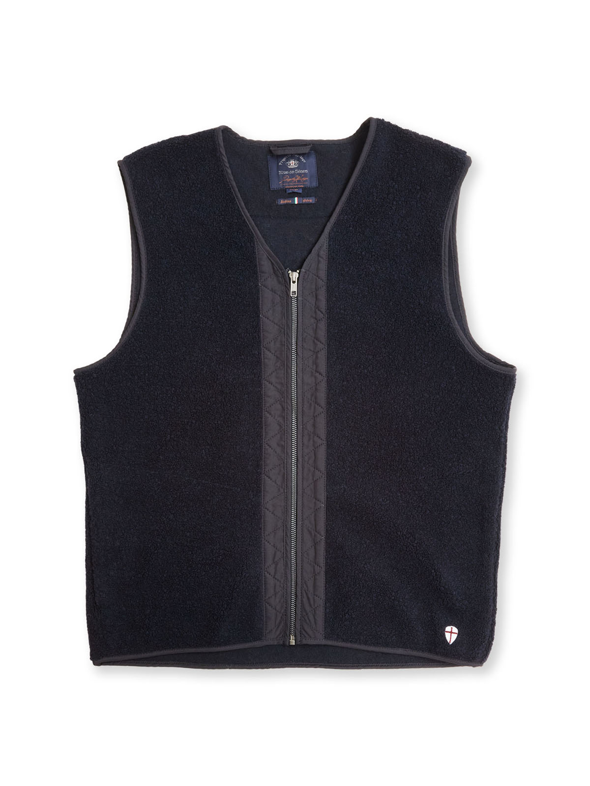 Blue de genes | Zip-up shearling wool vest
