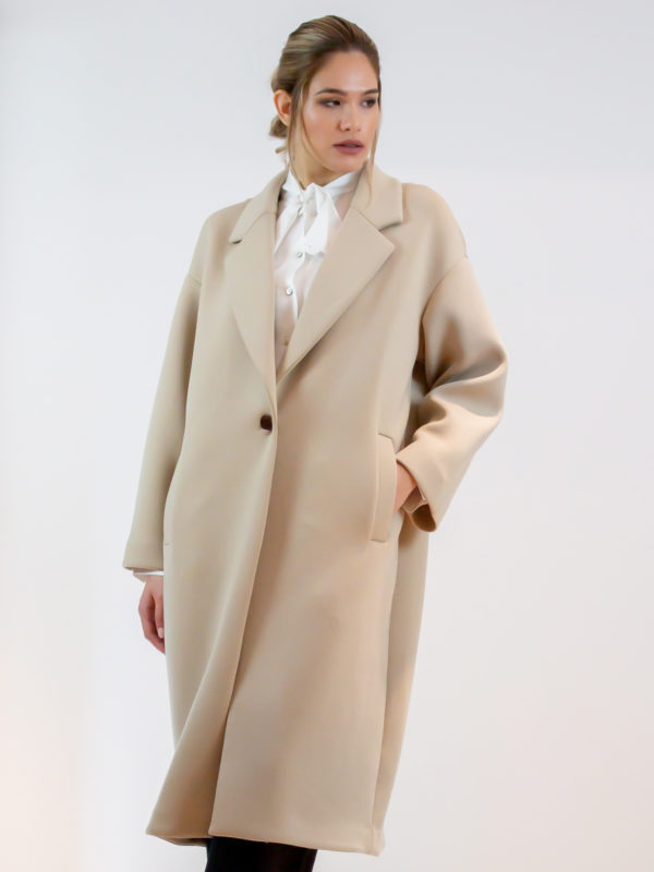 Psophia | Single-button neoprene coat