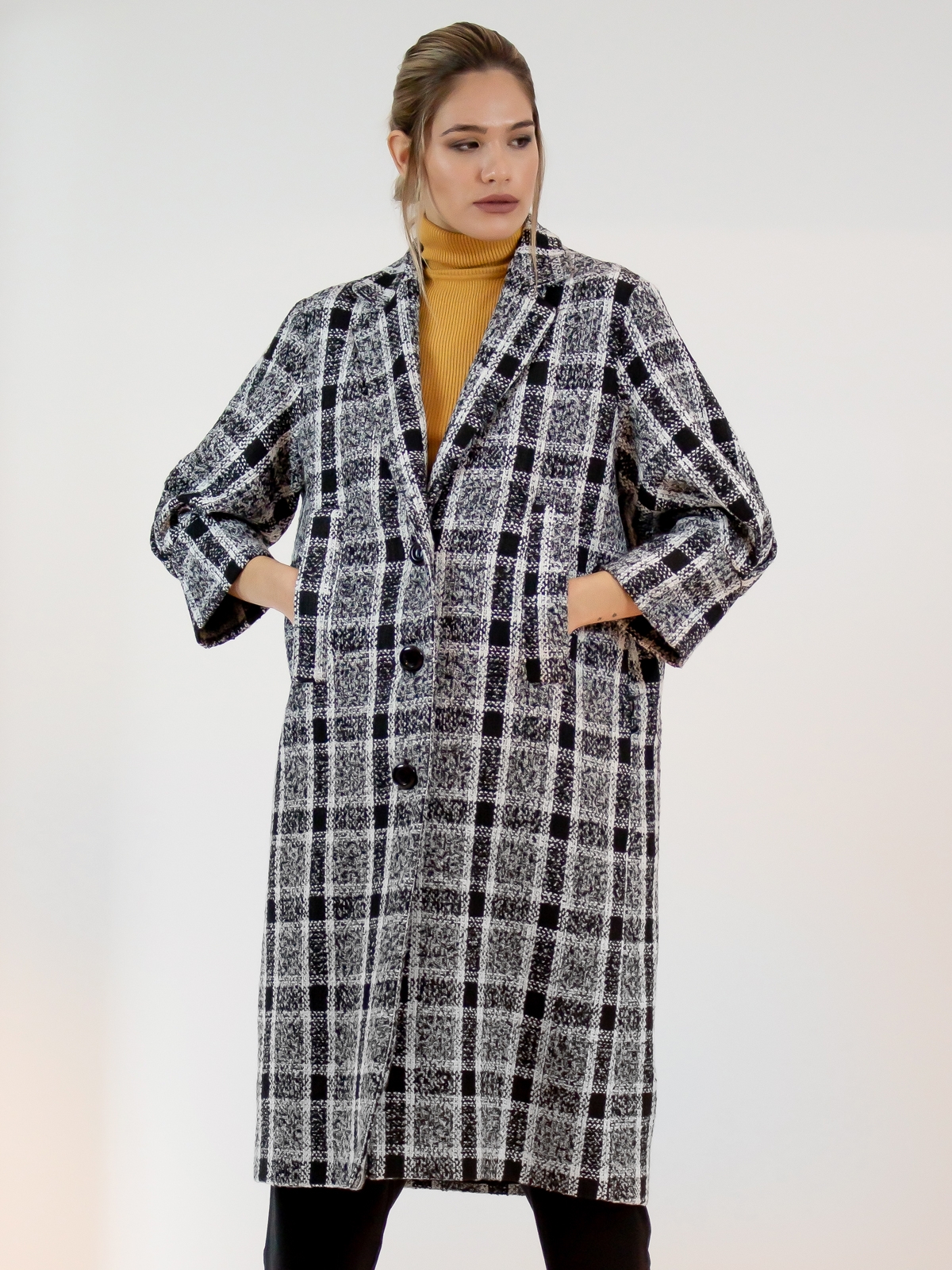 Sotris collection | Plaid tweed coat - Sotris Stores