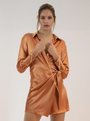 Sotris collection | Μίνι σατέν σεμιζιέ φόρεμα