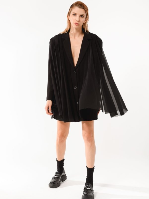 Nika Ioannidou | Tulle overlay jacket