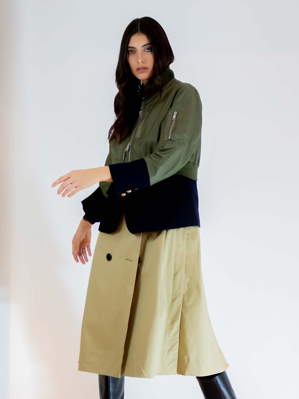 Sotris collection | Layered bomber trench jacket