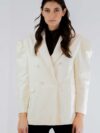 Sotris collection | Puff sleeve double-breasted jacket