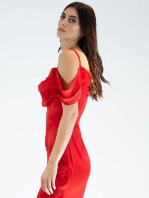 Sotris collection | Μακρύ φόρεμα με ανοιχτούς ώμους