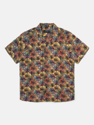 Gabba | Floral lapel collar shirt