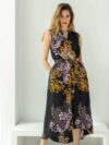 Psophia | Printed surplice neck dress