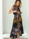 Psophia | Printed surplice neck dress - Image 2