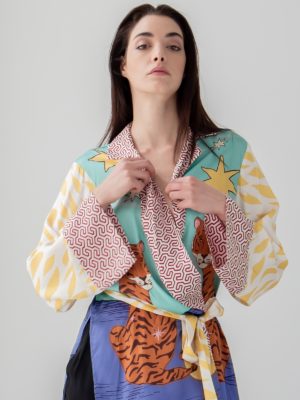 Me369 | Printed kimono jacket