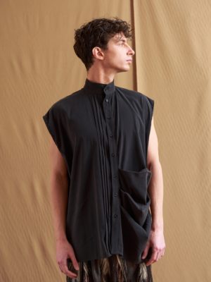 Dante Men | Sleeveless pleated shirt