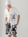 Ice Play | Lapel collar shirt with photo print