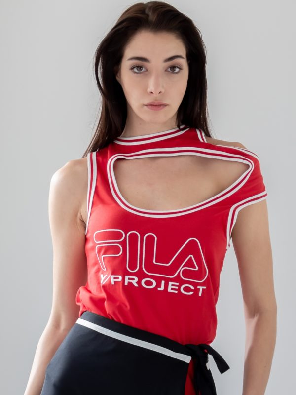 Y/Project x Fila | Αμάνικη μπλούζα με ανοίγματα