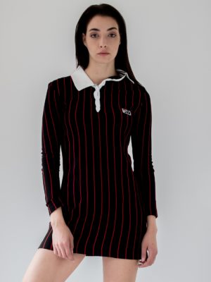 Y/Project x Fila | Striped polo dress
