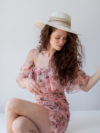 Sotris collection | Off shoulder rose print dress - Image 4