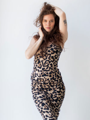 Sotris collection | Leopard print cord strap dress