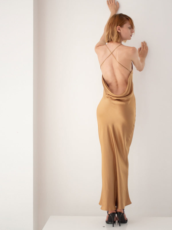 Sotris collection | Γοργονέ φόρεμα με χιαστί πλάτη