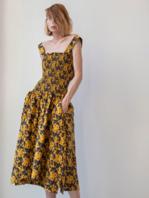 Proenza Schouler | Printed shirred dress