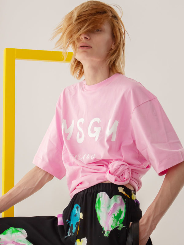 MSGM | Κοντομάνικη μπλούζα/φόρεμα με στάμπα λογότυπο