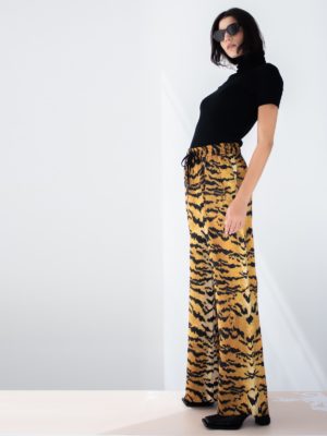 Essentiel Antwerp | Tiger print straight-leg trousers