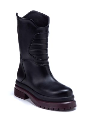 Makris | Quilted panel mid-calf boots