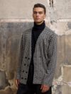 Dante Men | Houndstooth double-breasted cardigan