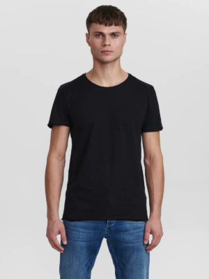 Gabba | Konrad straight slub κοντομάνικη μπλούζα με ακατέργαστο τελείωμα