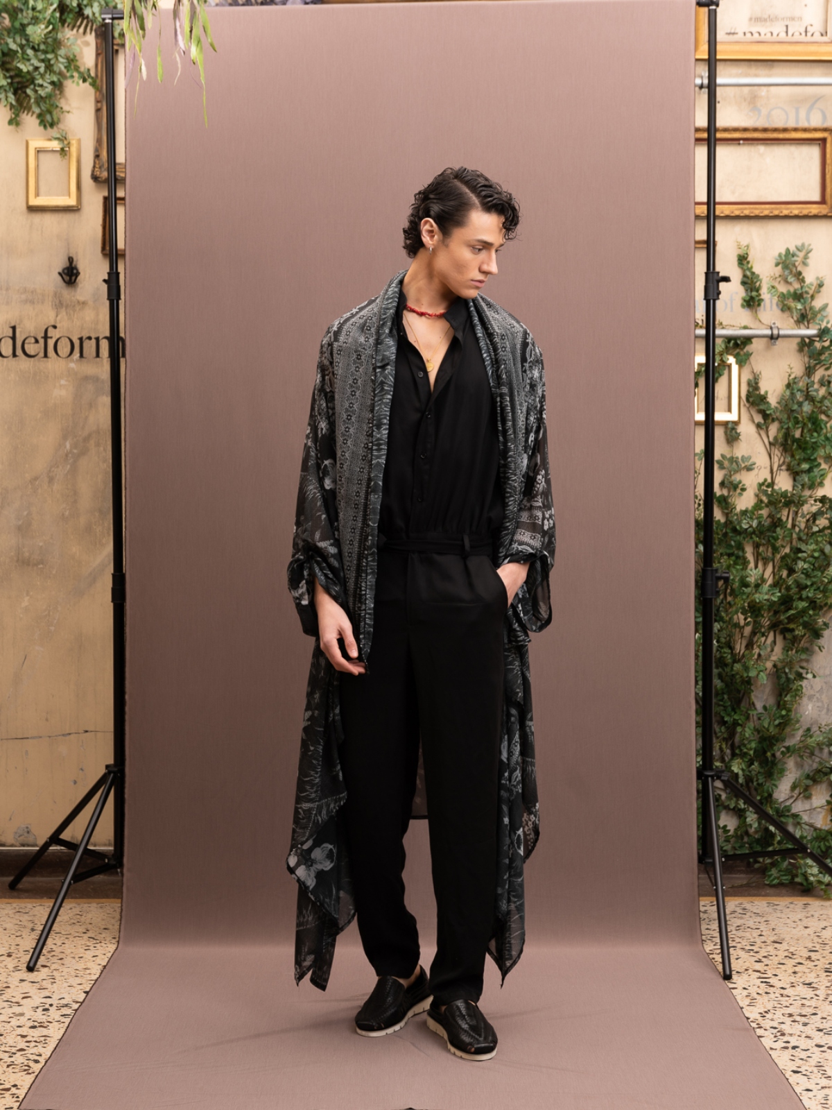 Dante Men | Hmong printed kimono robe - Sotris Stores