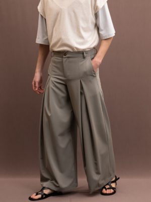 Dante Men | Mosso darted wide-leg trousers