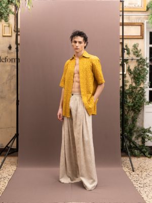 Dante Men | Kleos jacquard wide-leg trousers