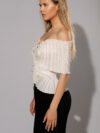 Daphne Valente | X pleated off shoulder top - Image 3