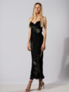 Des Phemmes | Rhinestone-embellished maxi dress