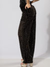 Des Phemmes | Rhinestone-embellished lace trousers