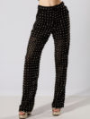 Des Phemmes | Rhinestone-embellished lace trousers - Image 3